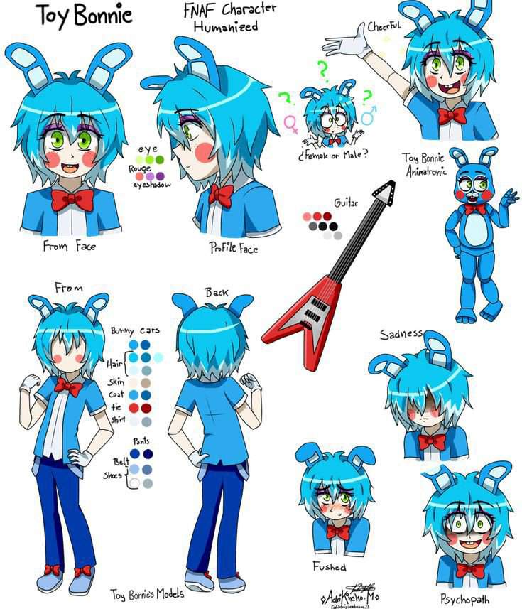 Dibujo De Toy Bonnie Humano (Kawaii Alert) | FNaF Amino [ Español ] Amino