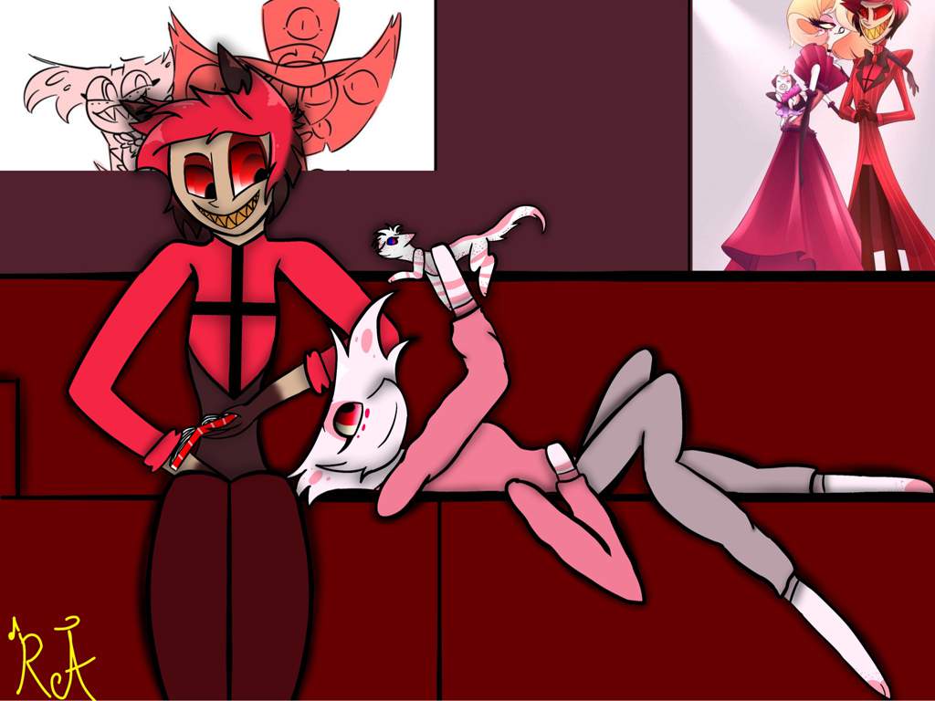 Alastor And Angel Relaxing Hazbin Hotel Official Amino