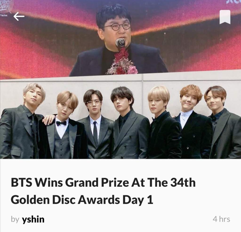 [UPDATED] DAY 1 RESULTS : 34TH GOLDEN DISC AWARDS | BTS Amino