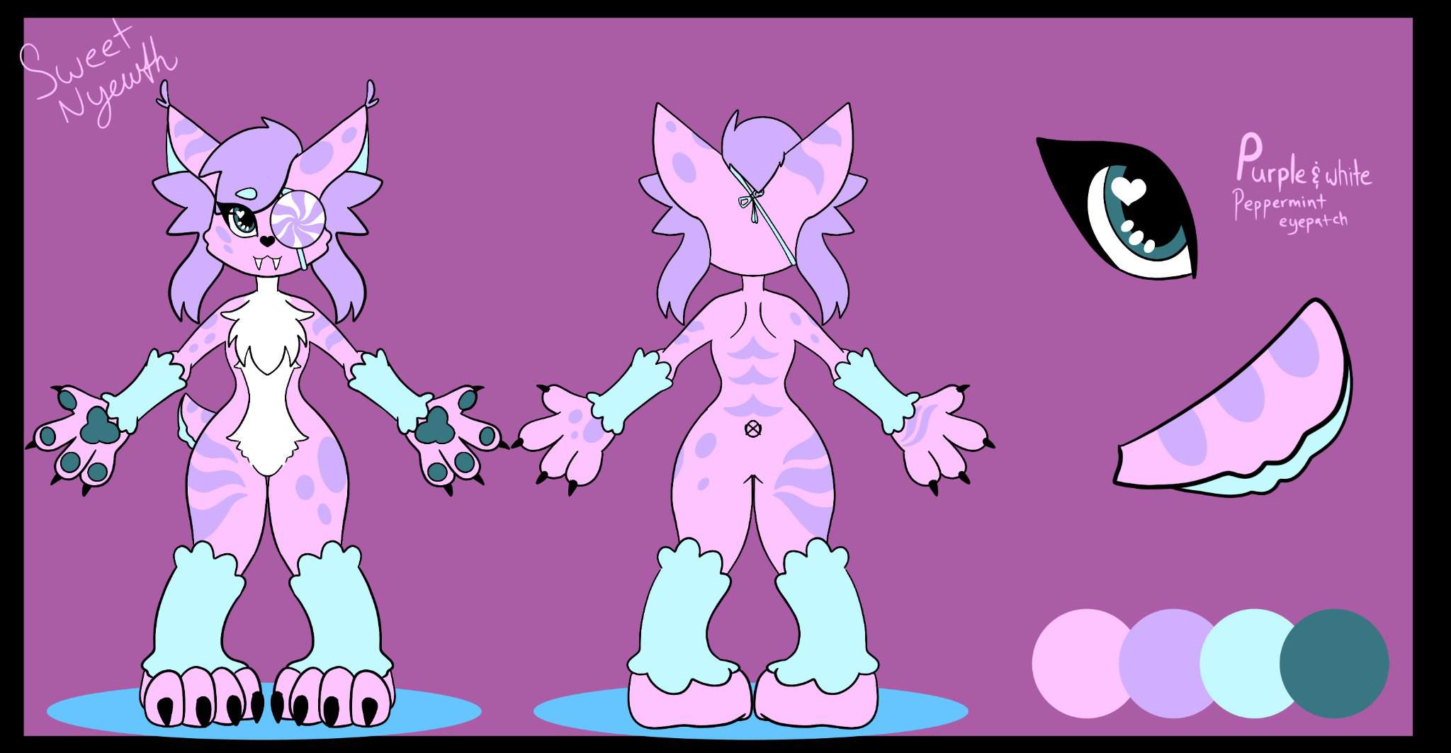 Sweet Nyewth turnaround character sheet | Furry Amino