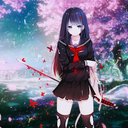 Anime girl with a katana