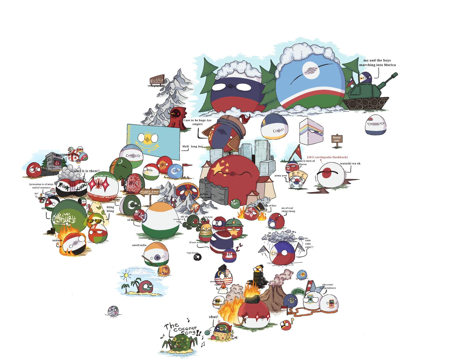 Asia map | Polandball Amino