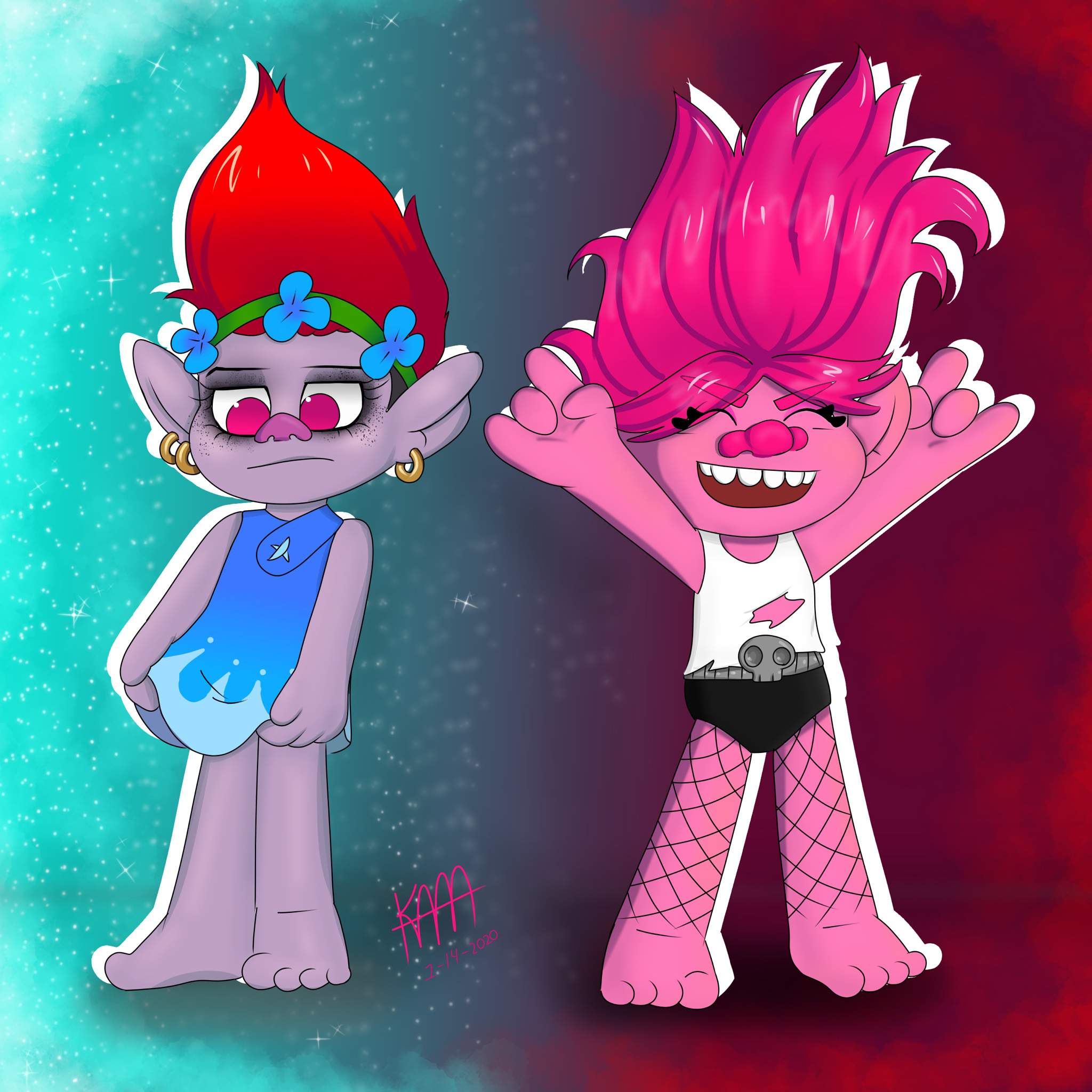 Poppy and Barb outfit swap! XD | 🌈Trolls' Amino🌈 Amino