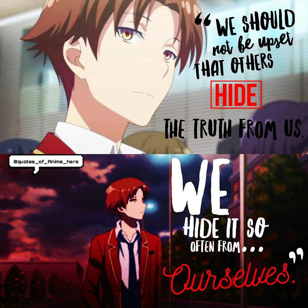 Classroom Of The Elite Quotes | Wiki | Anime Amino