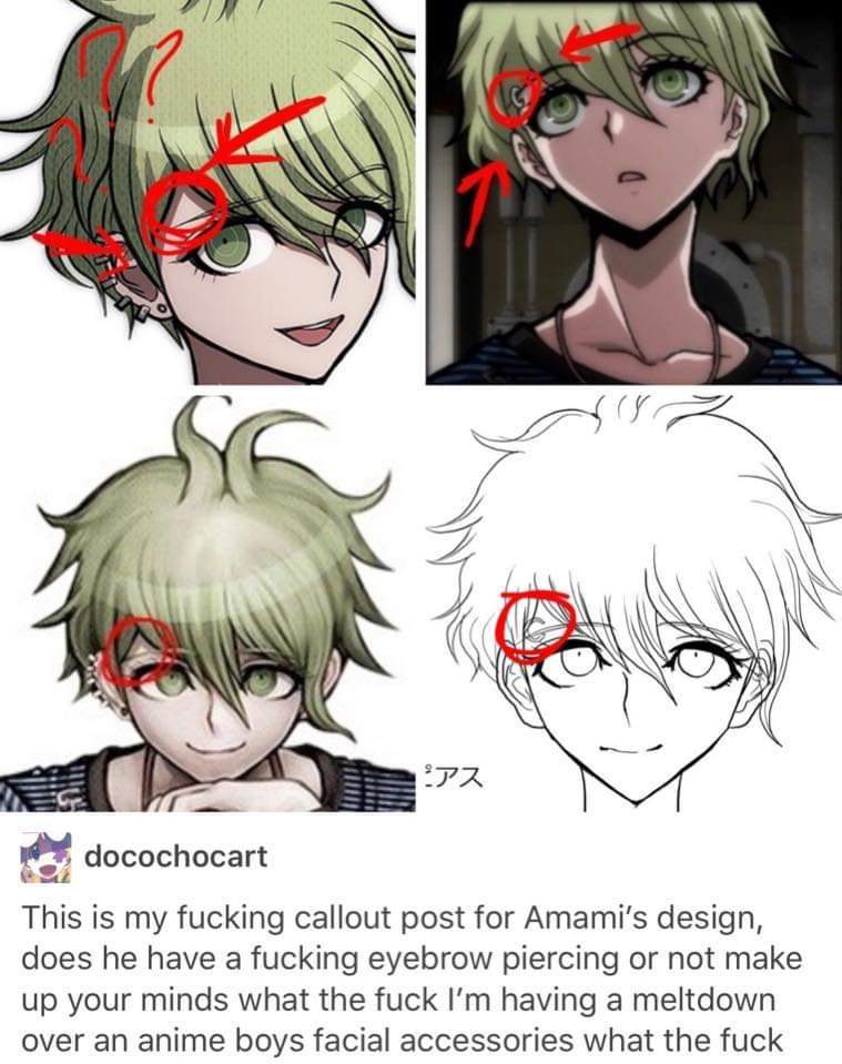 Rantaro's eyebrow piercing | Danganronpa Amino