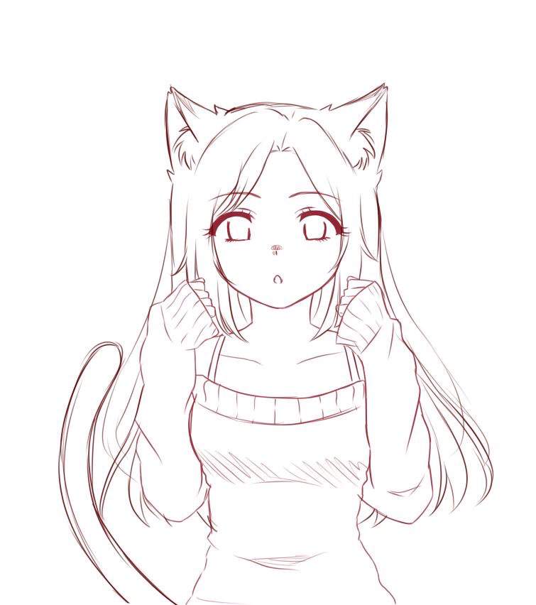 redrawing my nekopara oc! | Neko Amino