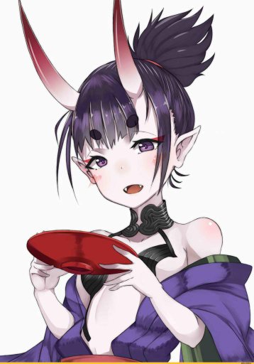 Anime demon with horns