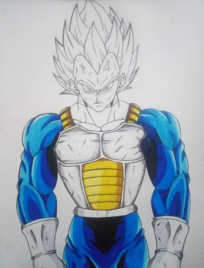 Drawing Vegeta Super Saiyan Blue Evolution | DragonBallZ Amino