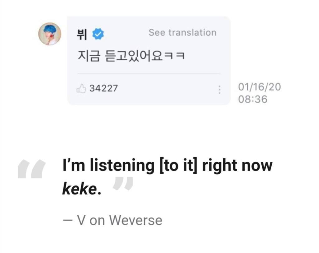TAEHYUNG'S FIRST VLIVE BROADCAST OF 2020 BTS Amino