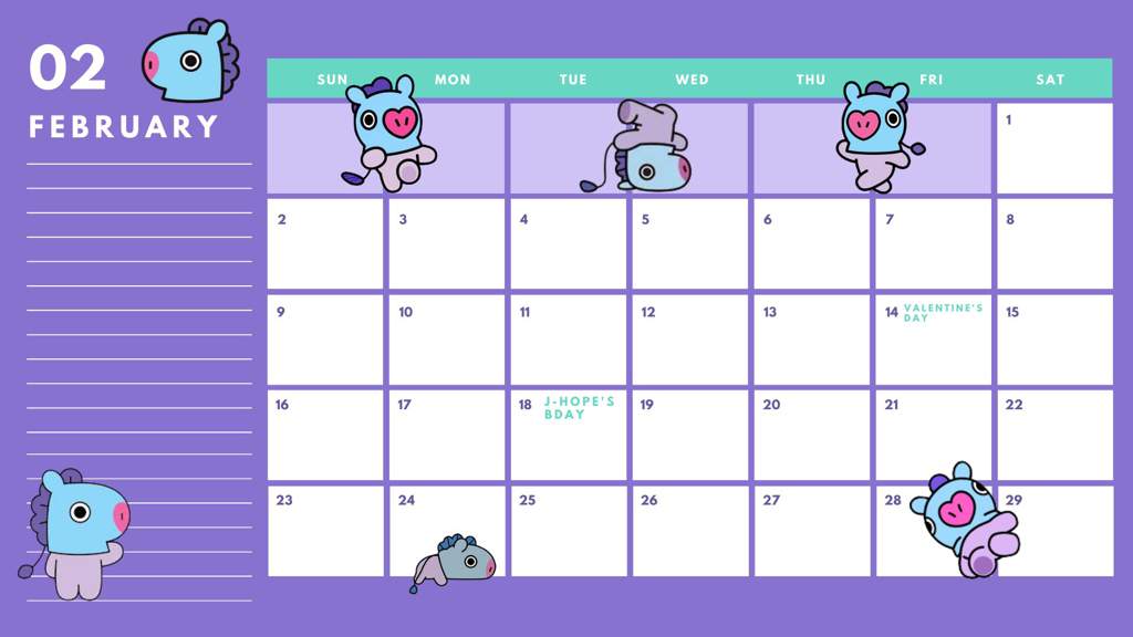 printable february 2020 calendar bts amino