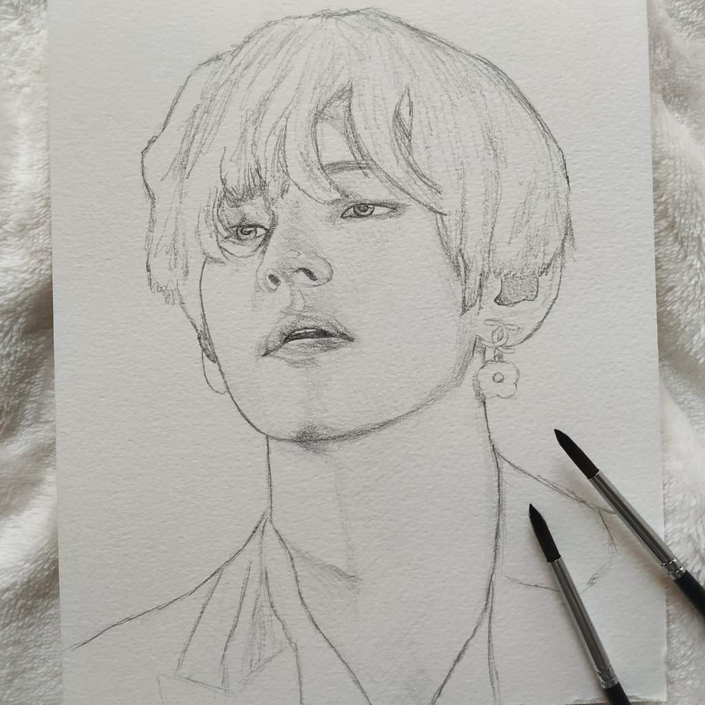 BTS Kim Taehyung Watercolor Painting | ARMY's Amino