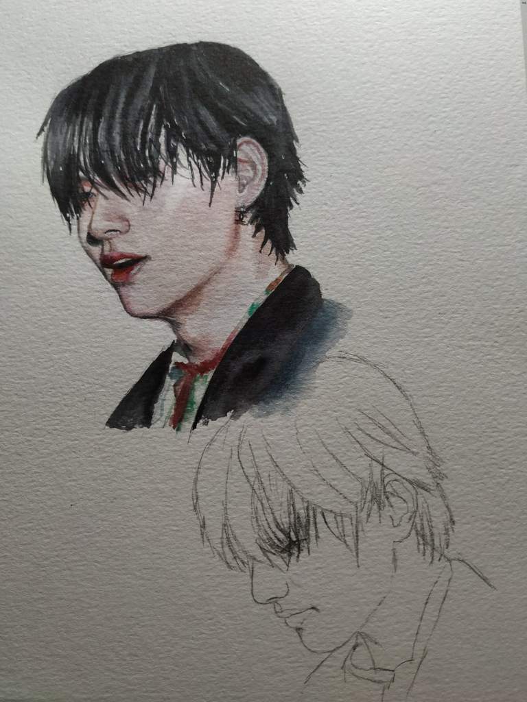 BTS Kim Taehyung Watercolor Painting | ARMY's Amino