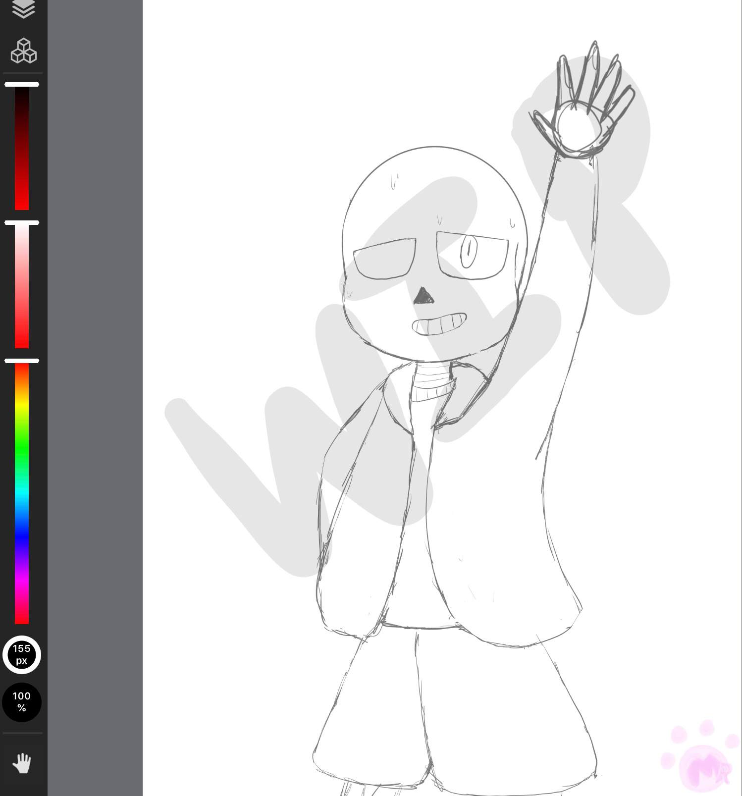 Reverse Monochromatic Sans Art | Undertale Amino