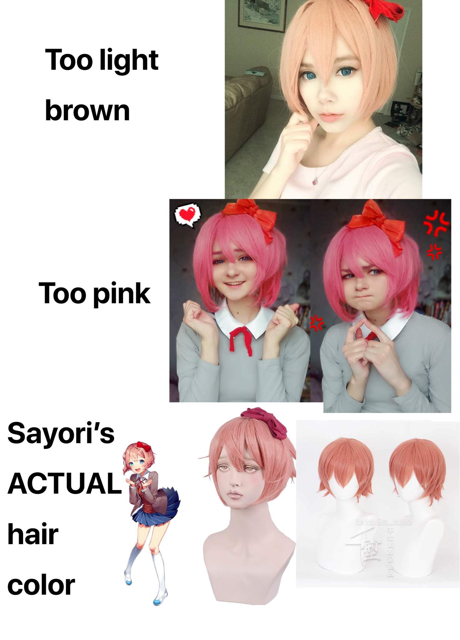 Sayori and her hair color. | Doki Doki Literature Club! Amino