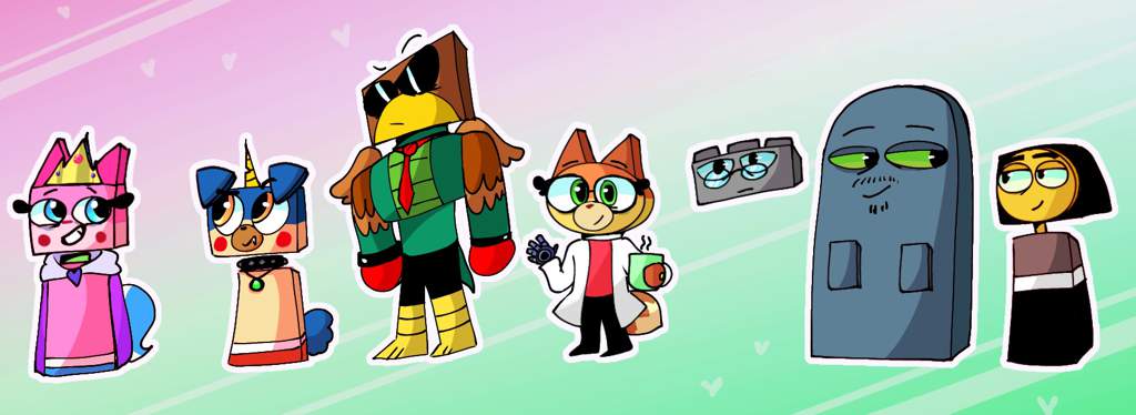 C3-14 versions of the Unigang + MF and Brock | Unikitty! Amino