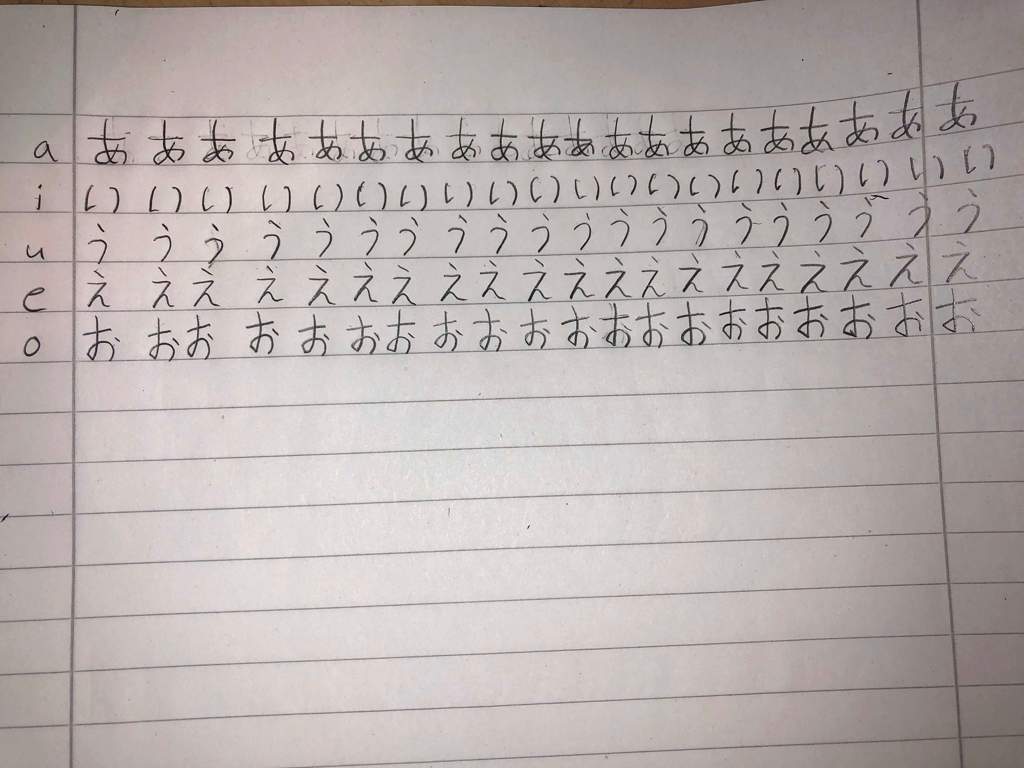 My Hiragana Notebook First Row Japanese School Amino