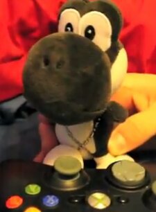 black yoshi plush sml