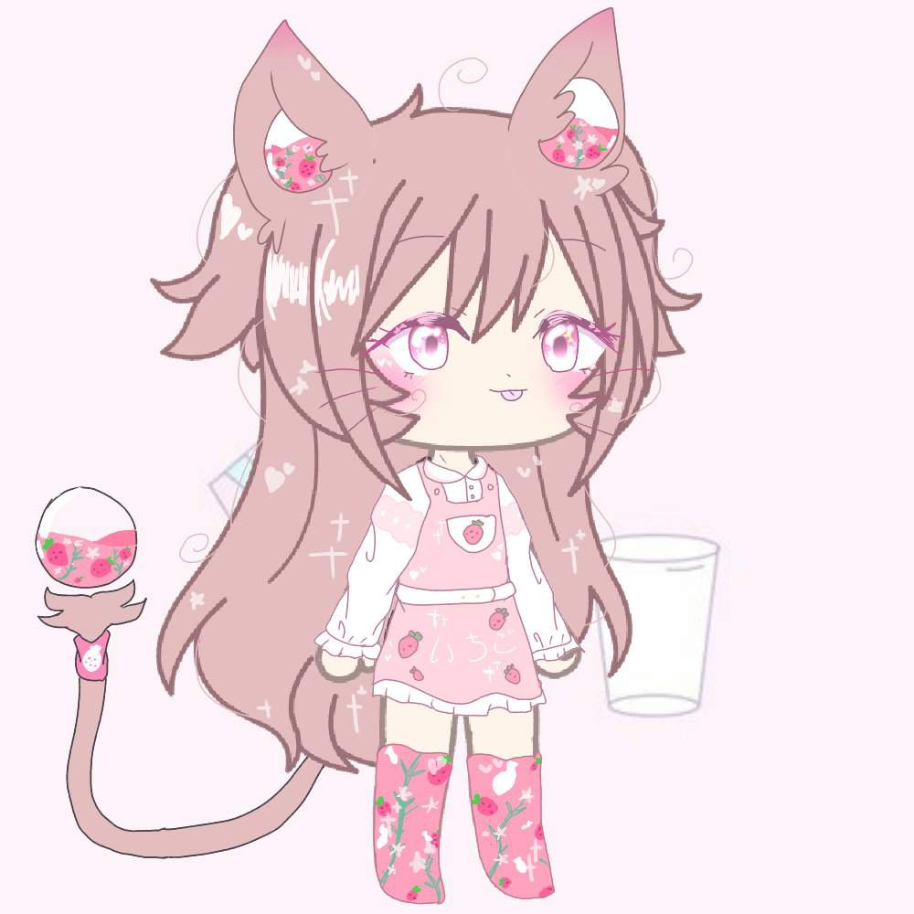 Strawberry Cat Uwu 