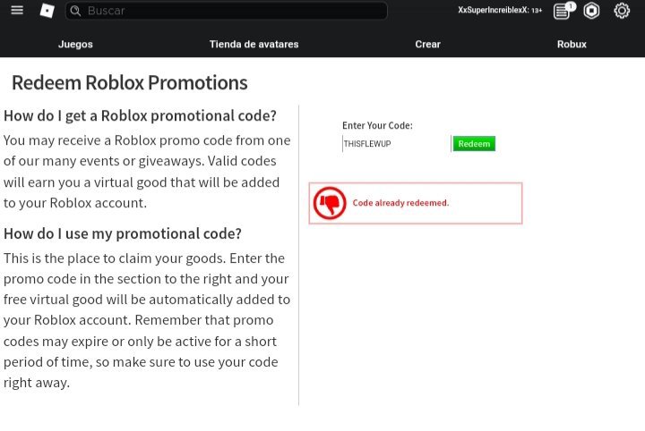 Nuevo Promocode Alas Nuevas Xxsuperincreiblexx Roblox Amino En Espanol Amino - roblox promo codes alas