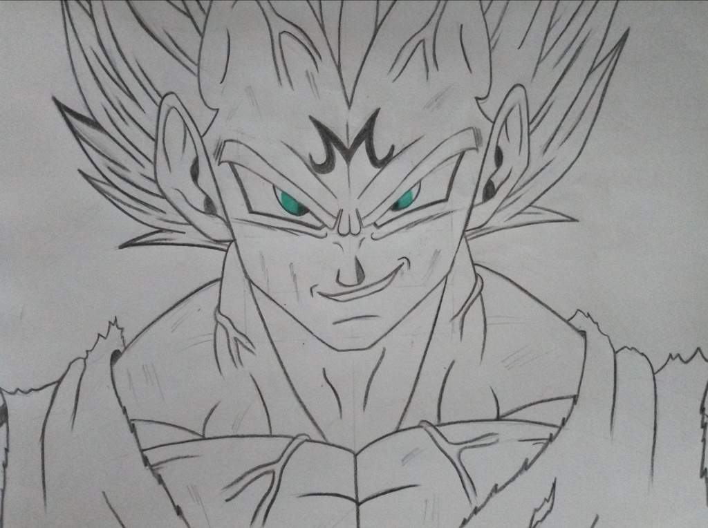 Majin Vegeta Pencil Art 