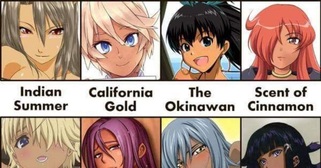 🤎dark Skinned Colored Anime Girl Charts🤎 Anime Amino 6708