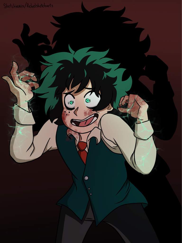 Villain Deku Fanart!(Edit: fixed hands) | My Hero Academia Amino