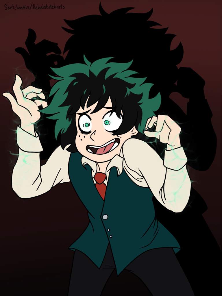 Villain Deku Fanart!(Edit: fixed hands) | My Hero Academia Amino