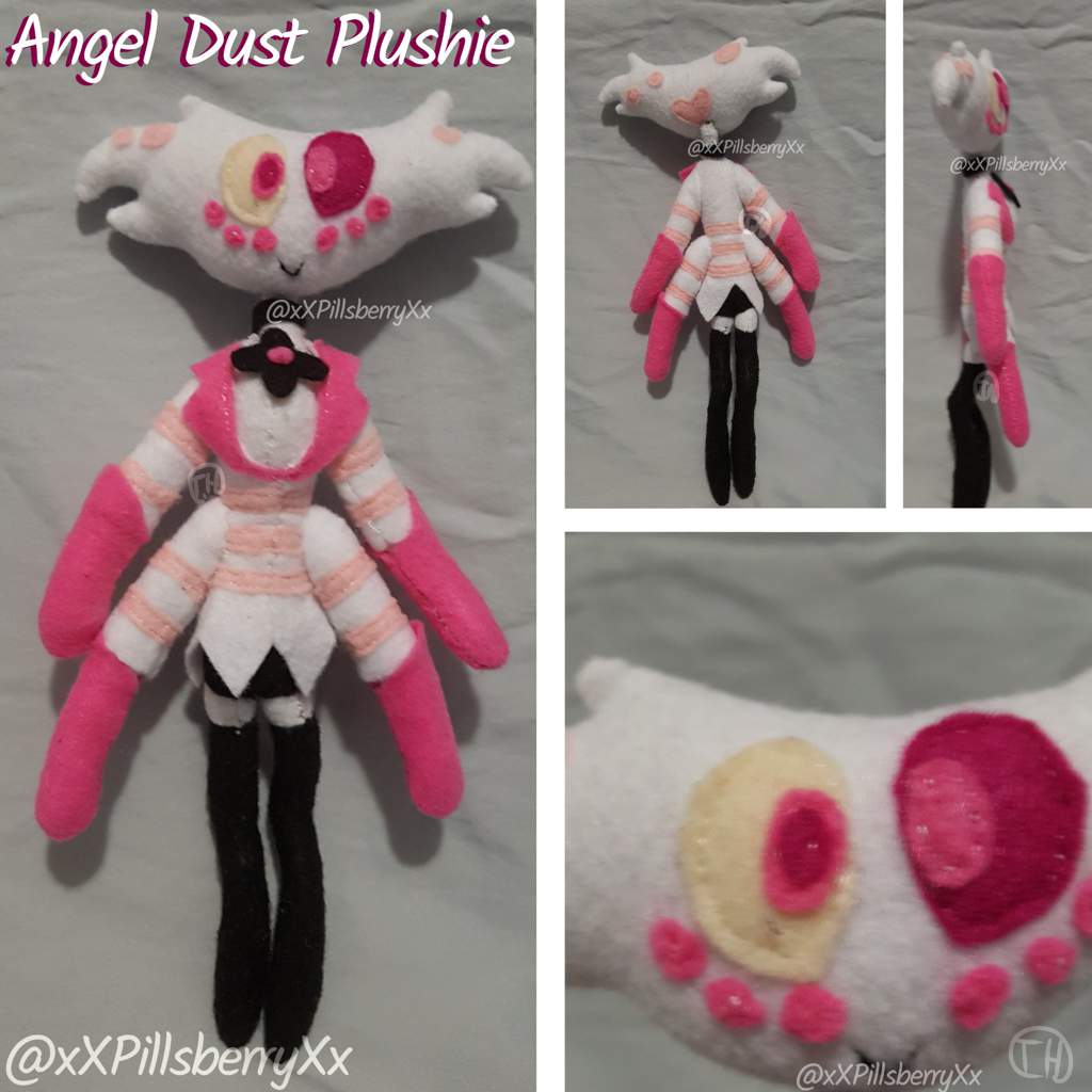 New 10'' Hazbin Hotel Angel Dust Plush Toy Soft Stuffed Doll Teddy Kids Gift S 
