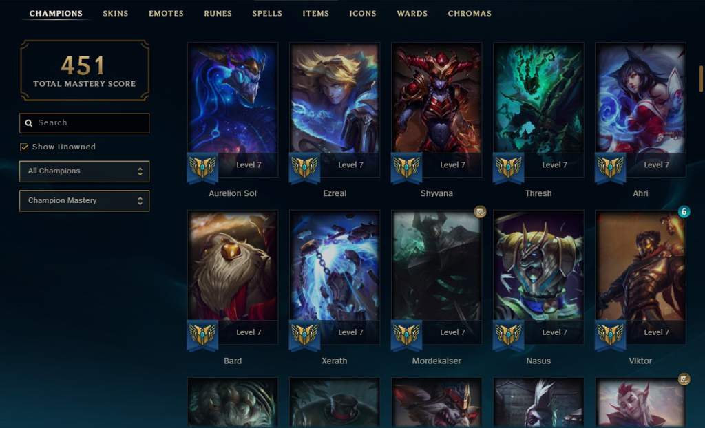 lejlighed omgive udredning Finally got 20 Champions to Mastery 7 | League Of Legends Official Amino
