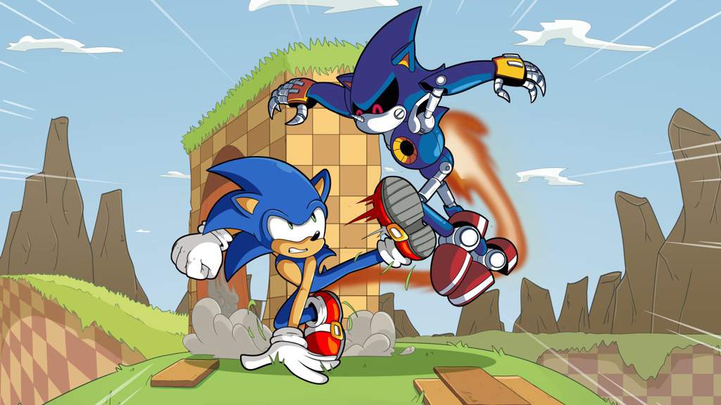 [FANART] Speed VS Steel | Sonic the Hedgehog! Amino