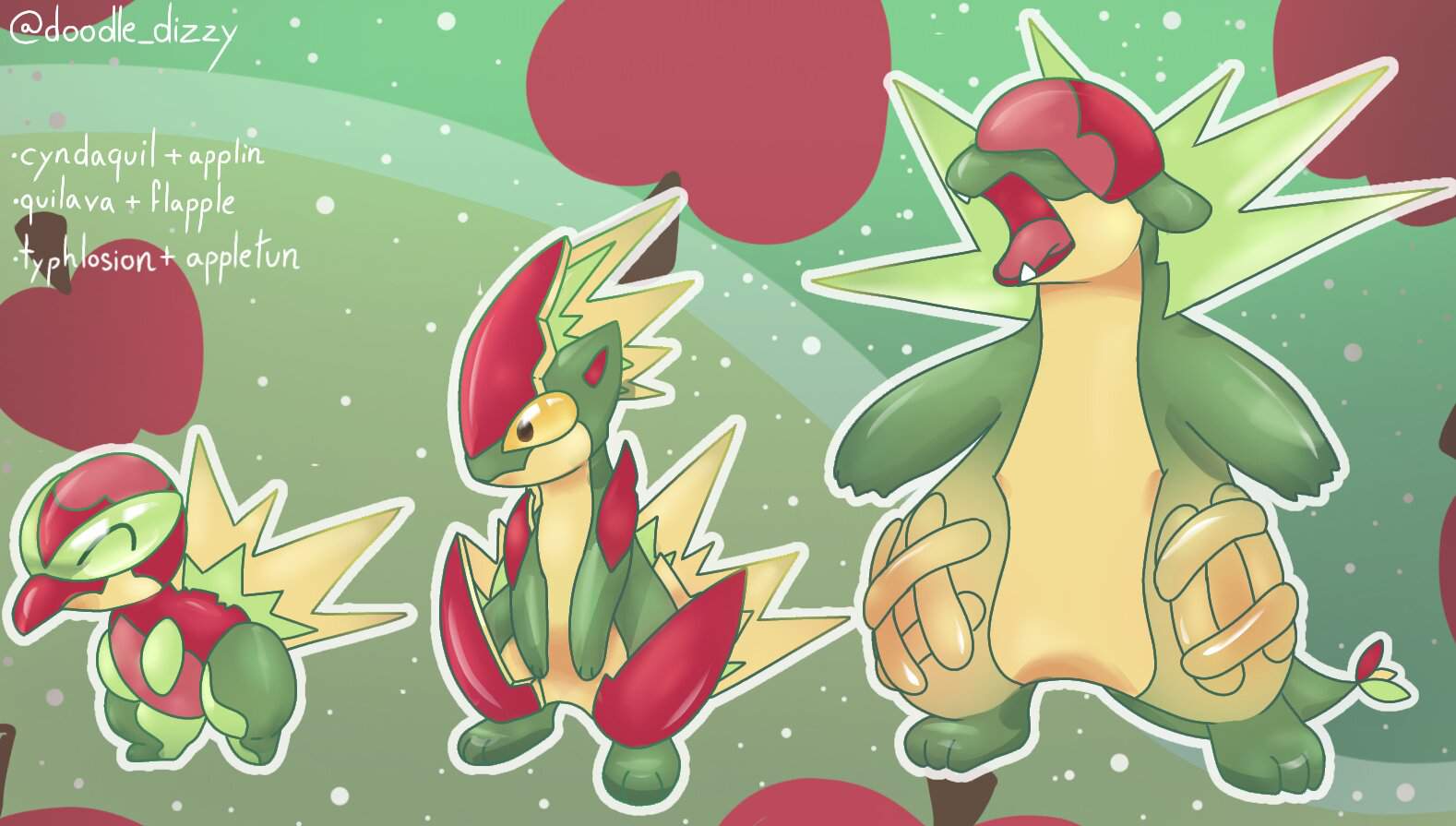 Applin line x Cyndaquil line // Fusions | Pokémon Amino