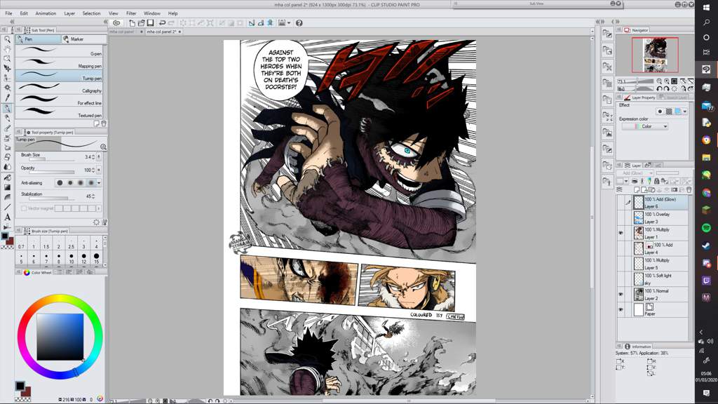 Colouring MHA Manga Pages [spoiler warning!] | Anime Amino