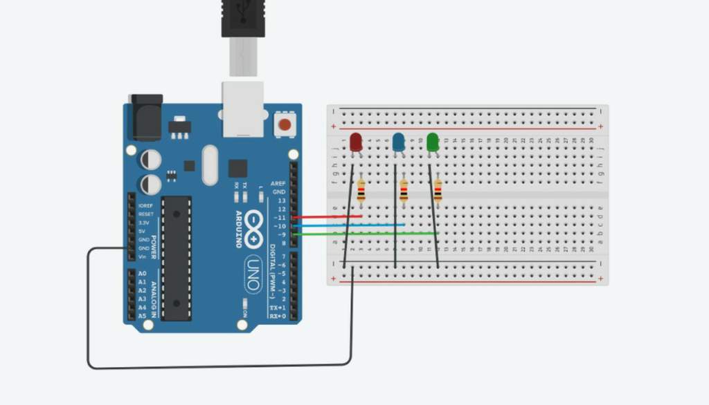 Programacin y montaje de circuito de Leds (con Arduino) | Ciencia Amino