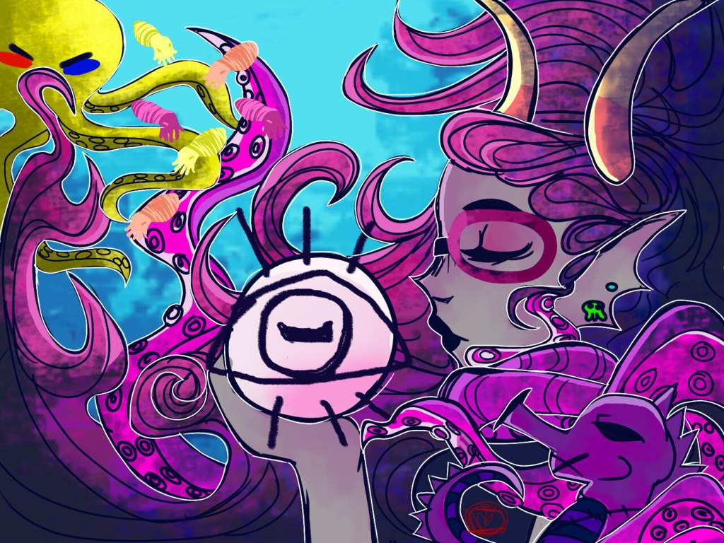 Purple Around Your Neck; Ft. Feferi Fanart | Homestuck And Hiveswap Amino