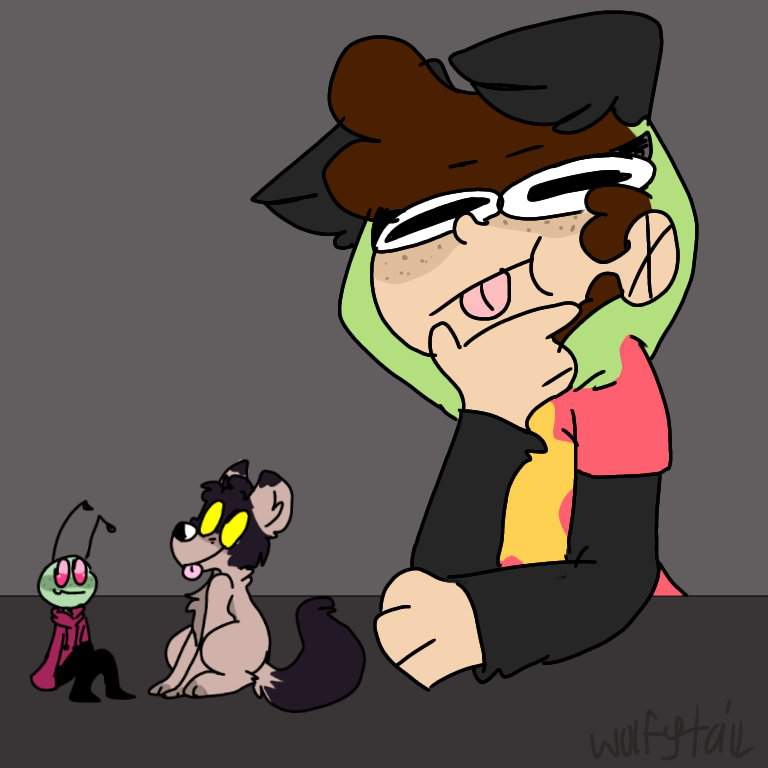 a lil drawing of my personal and werewolf dib and zim Oof | Invader Zim ...