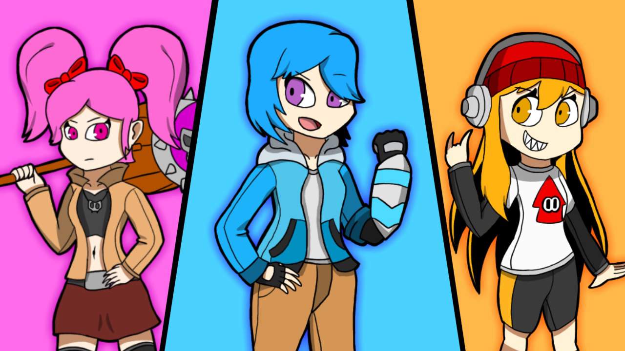 The gal trio but with the Persona Q/Q2 art style | SMG4 Amino