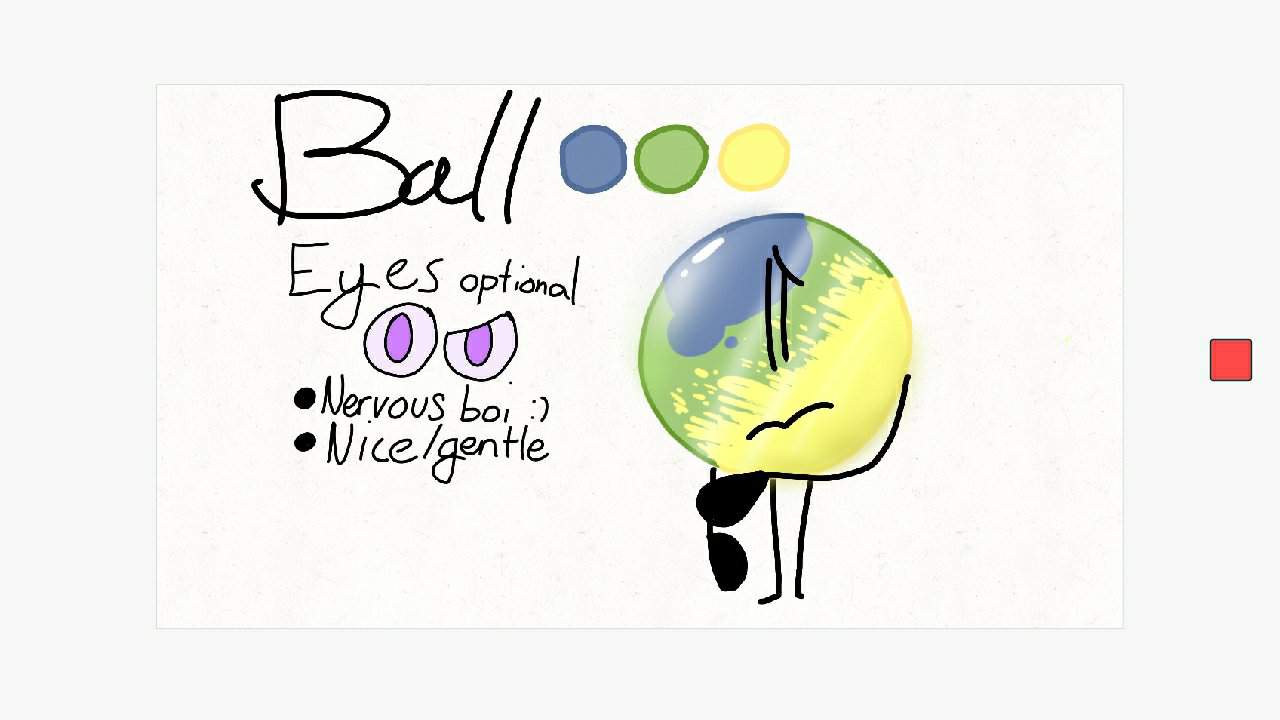 Reference sheet for Ball | Inanimate Insanity Amino Amino