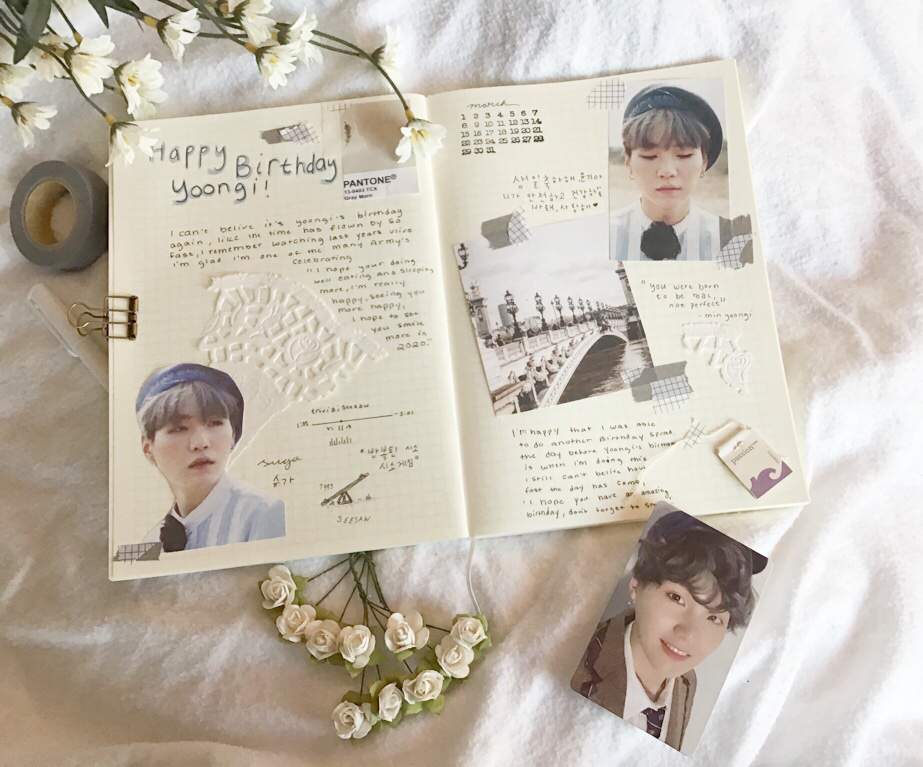 Yoongi Birthday Journal spread☁️ (Journal with me) | ARMY's Amino