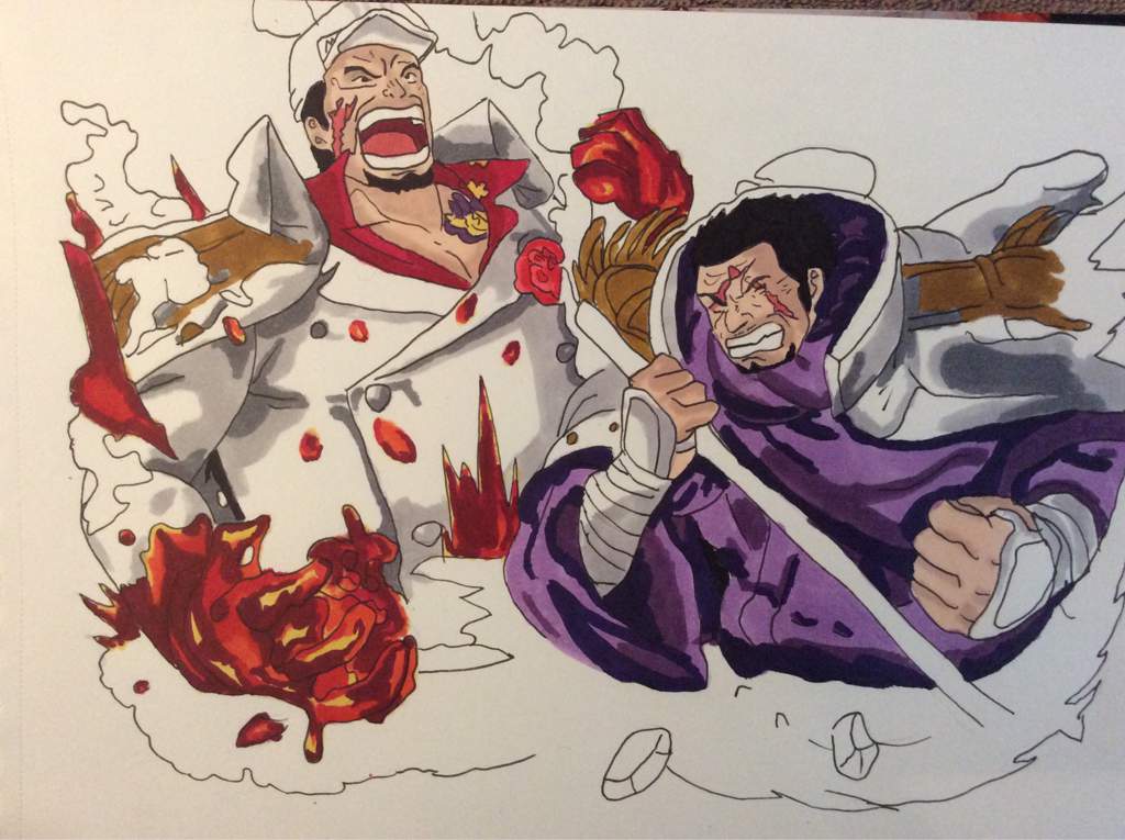 Akainu Vs Fujitora Drawing | SuperMechaFrieza 💜 Amino