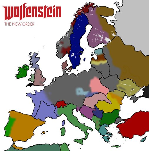 Wolfenstein New Order World Map. 