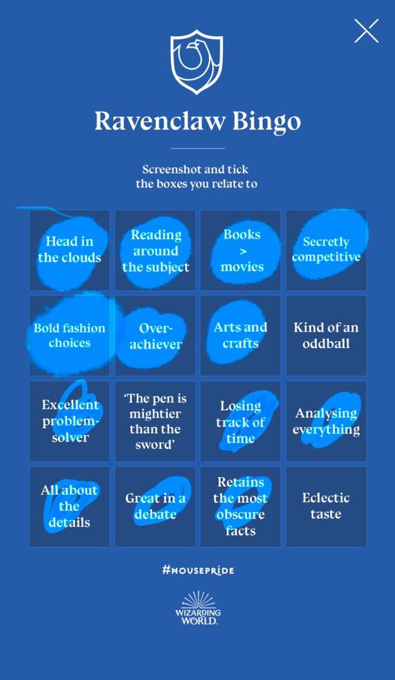 Ravenclaw Bingo | Harry Potter Amino