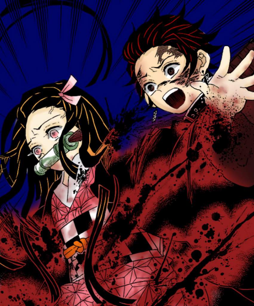 Tanjiro and Nezuko Manga Colour | Demon Slayer: Kimetsu No Yaiba Amino