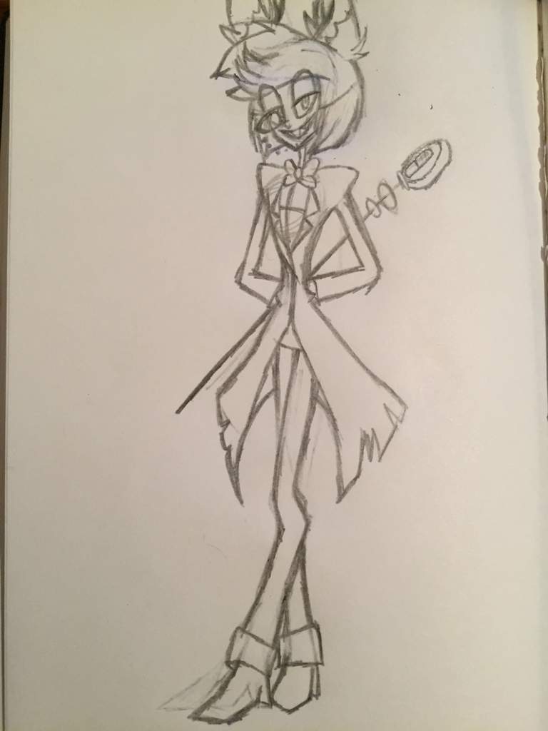 Alastor Full Body Sketch | Hazbin Hotel (official) Amino