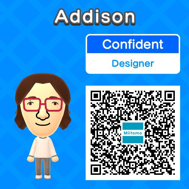 My miitomo qr if you want to add her uwu | Tomodachi Life Amino