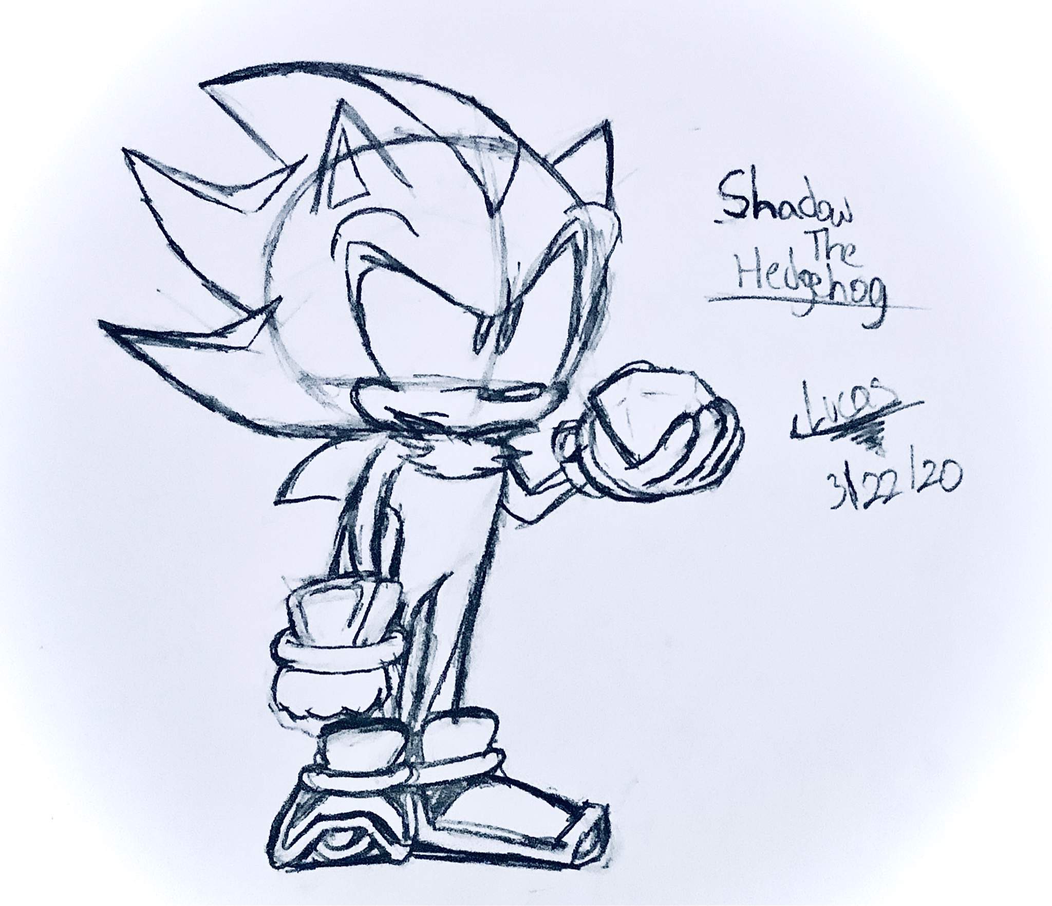 I drew shadow the edge lord | Sonic the Hedgehog! Amino