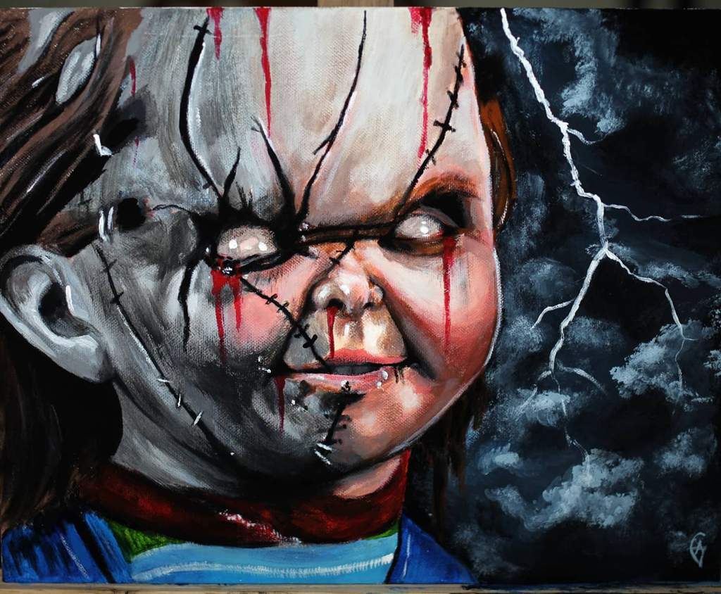chucky canvas painting