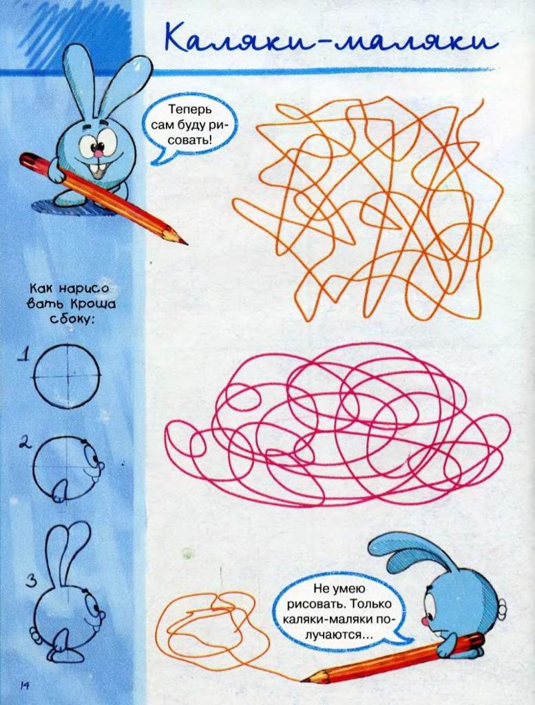 Рисуем смешариков поэтапно для детей
