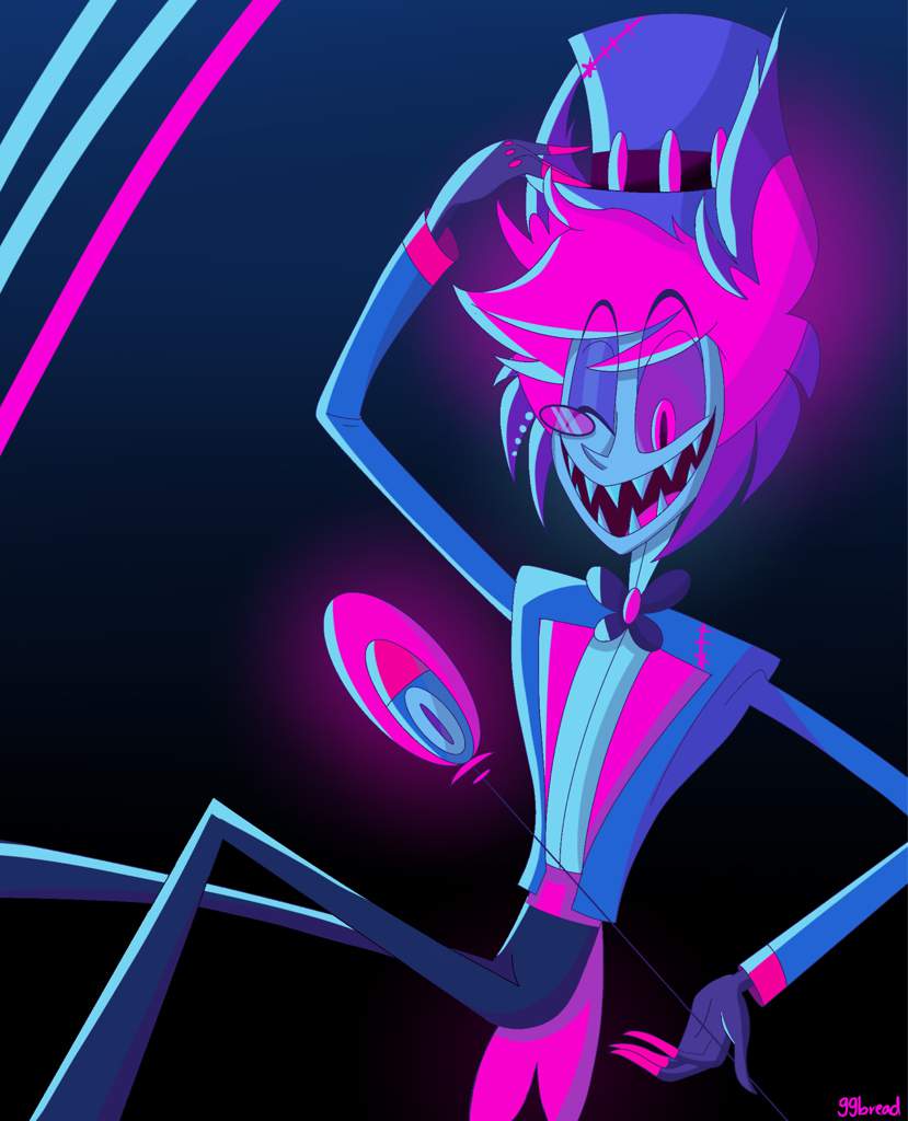 Neon Alastor Hazbin Hotel