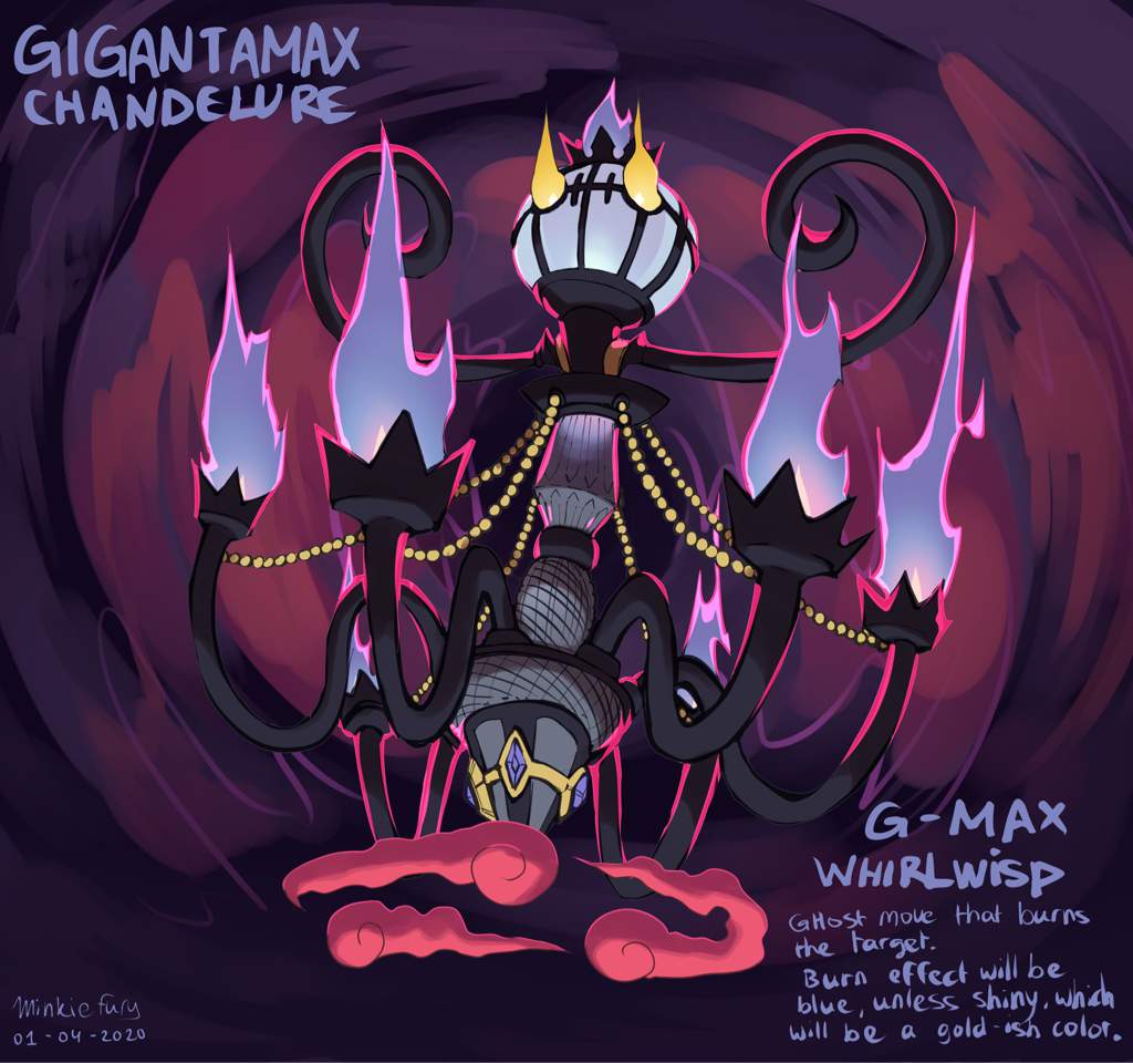 Stupid Generic Gmax Chandelure Design That Goes With My OC | Pokémon ...