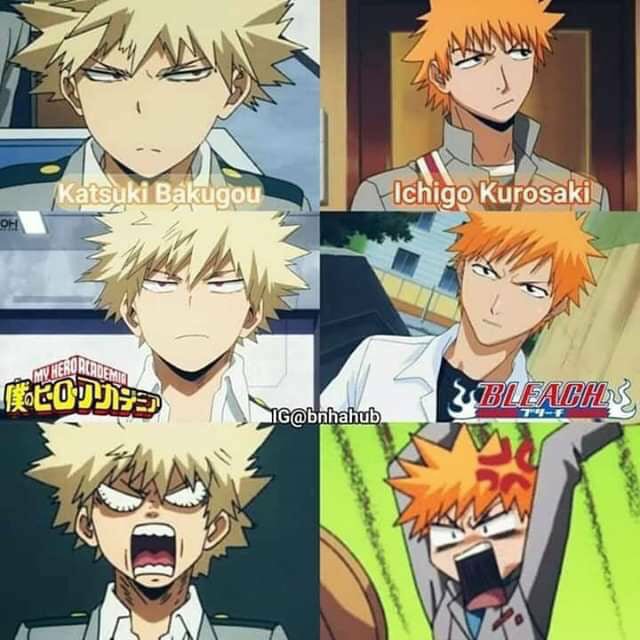 Bakugo is nothing like Sasuke anyway Katsuki reminds me of Ichigo ...